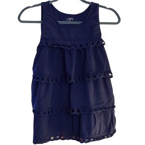 NWOT | Ann Taylor LOFT | Women's Navy Blue Tank Top | Size S